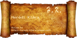 Herédi Klára névjegykártya